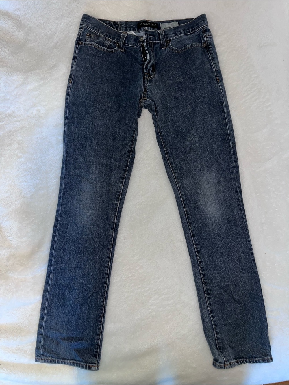Aeropostale Men's Dark Indigo Slim Straight Jeans Euc